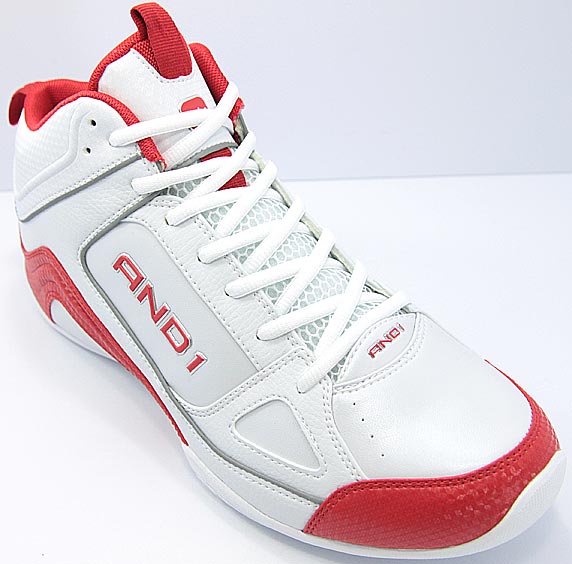 AND1 Stagger Mid アンドワン スタッガー ミッド(White/V.Red)