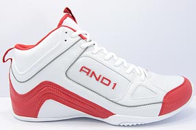 AND1 Stagger Mid アンドワン スタッガー ミッド(White/V.Red)