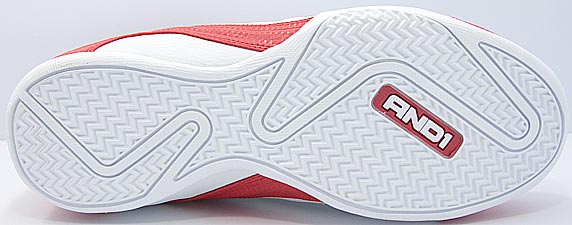 AND1 Stagger Mid アンドワン スタッガー ミッド(White/V.Red)
