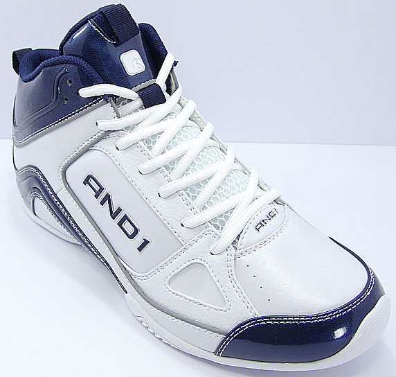 AND1 Stagger Mid アンドワン スタッガー ミッド(White/Navy/Silver)